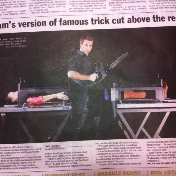 Sawing Cairns Post